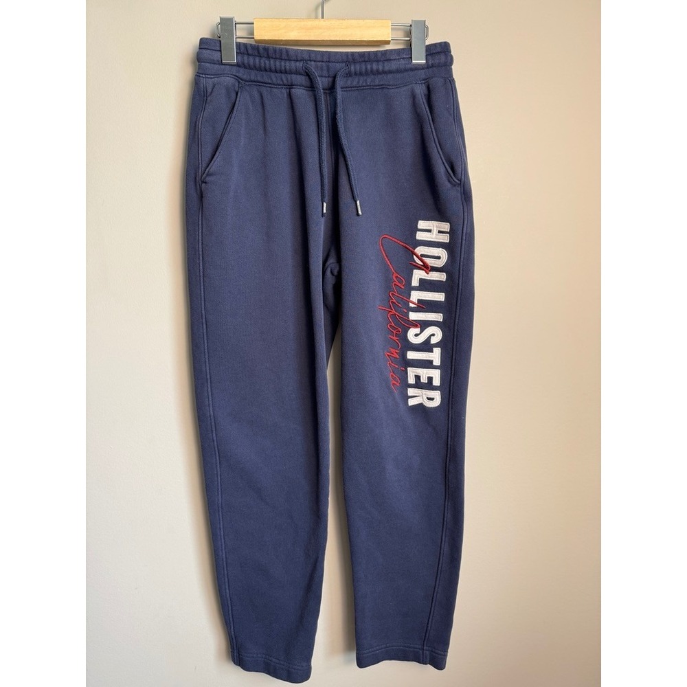 Hollister California Graphic Sweatpants Navy Blue Joggers Gorpcore Surf Indie XS